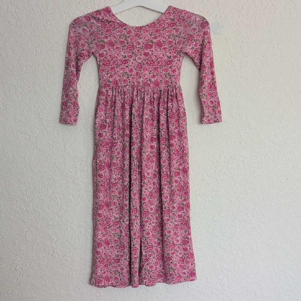 SweetHoney Pink Floral Kids Dress - Picture 3 of 6